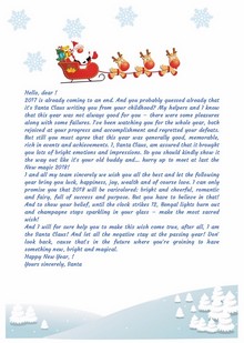 Letter from Santa Claus to a father