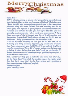 Letter from Santa Claus to a child 7-12 years old